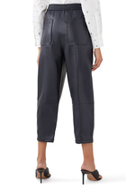 Faux Leather Pull-On Pants